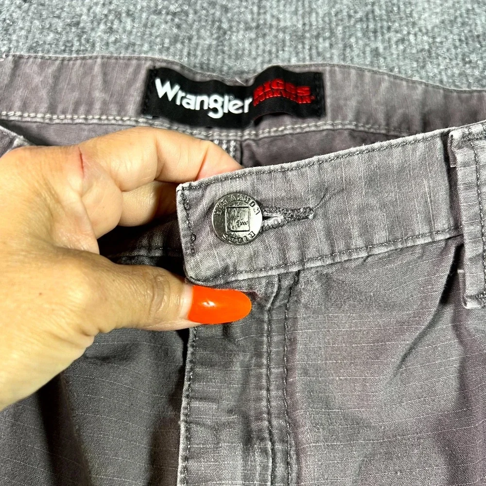 Wrangler Riggs Workwear Technician Pants Men 40x32 Gray Ripstop Straight Utility